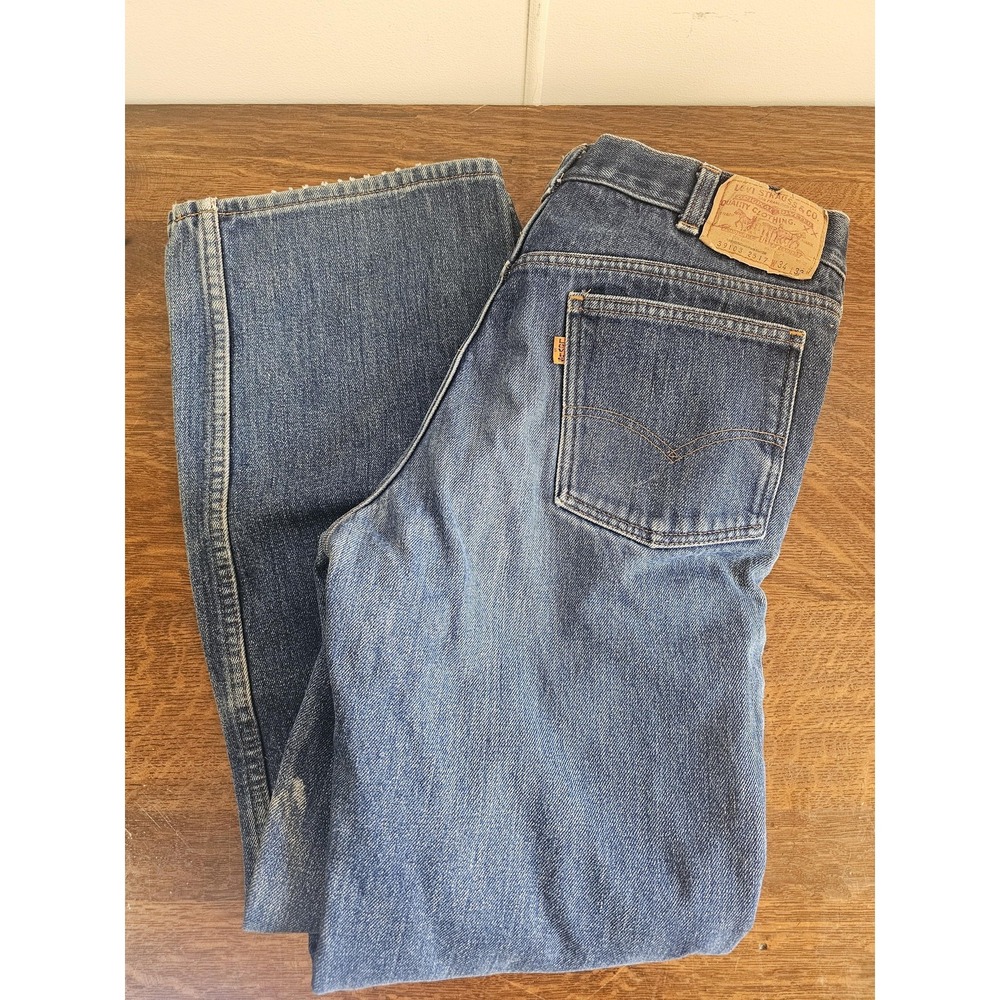 Vintage Levis Jeans Mens 34x32 Blue Insulated Lined Straight Leg Made In USA 80s